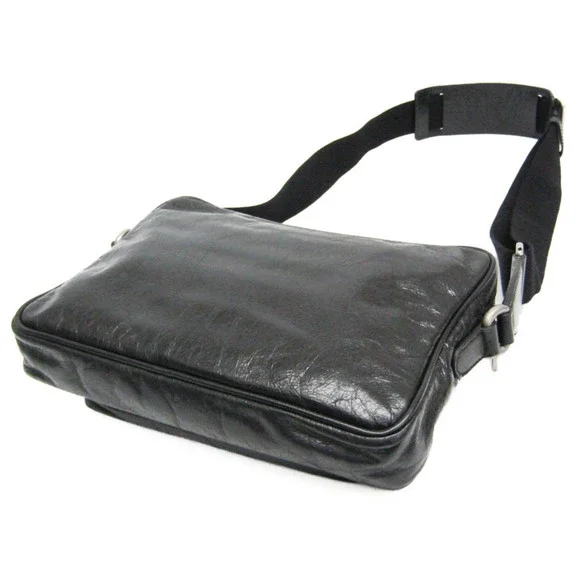 GUCCI Black Leather Messenger Shoulder Bag - Picture 3 of 14